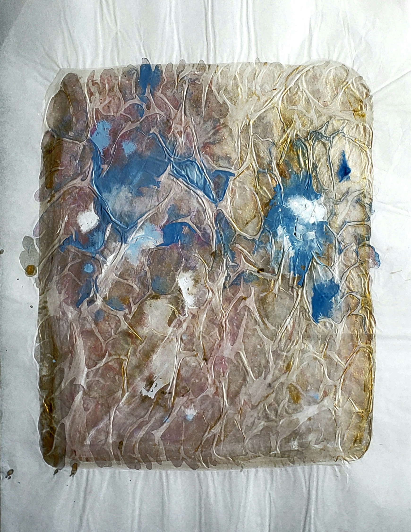 Seda Bahia XVI — 2025 — 0.30m x 0.40m. Acrílico sobre papel de seda — Fabio Crisanti